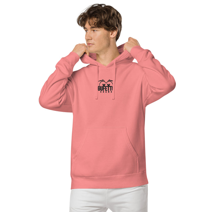Felpa con cappuccio e tinta pigmentata unisex con logo ricamato - Gufetto Brand 