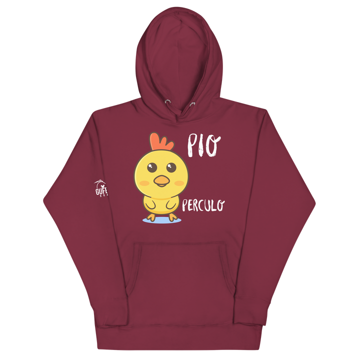 Felpa con cappuccio unisex Pio Perculo - Gufetto Brand 