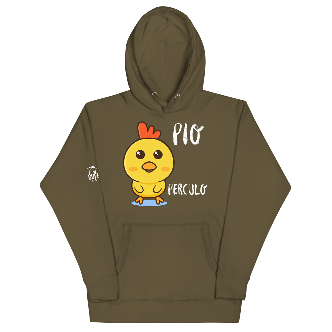 Felpa con cappuccio unisex Pio Perculo - Gufetto Brand 