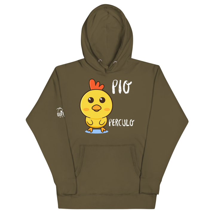 Felpa con cappuccio unisex Pio Perculo - Gufetto Brand 