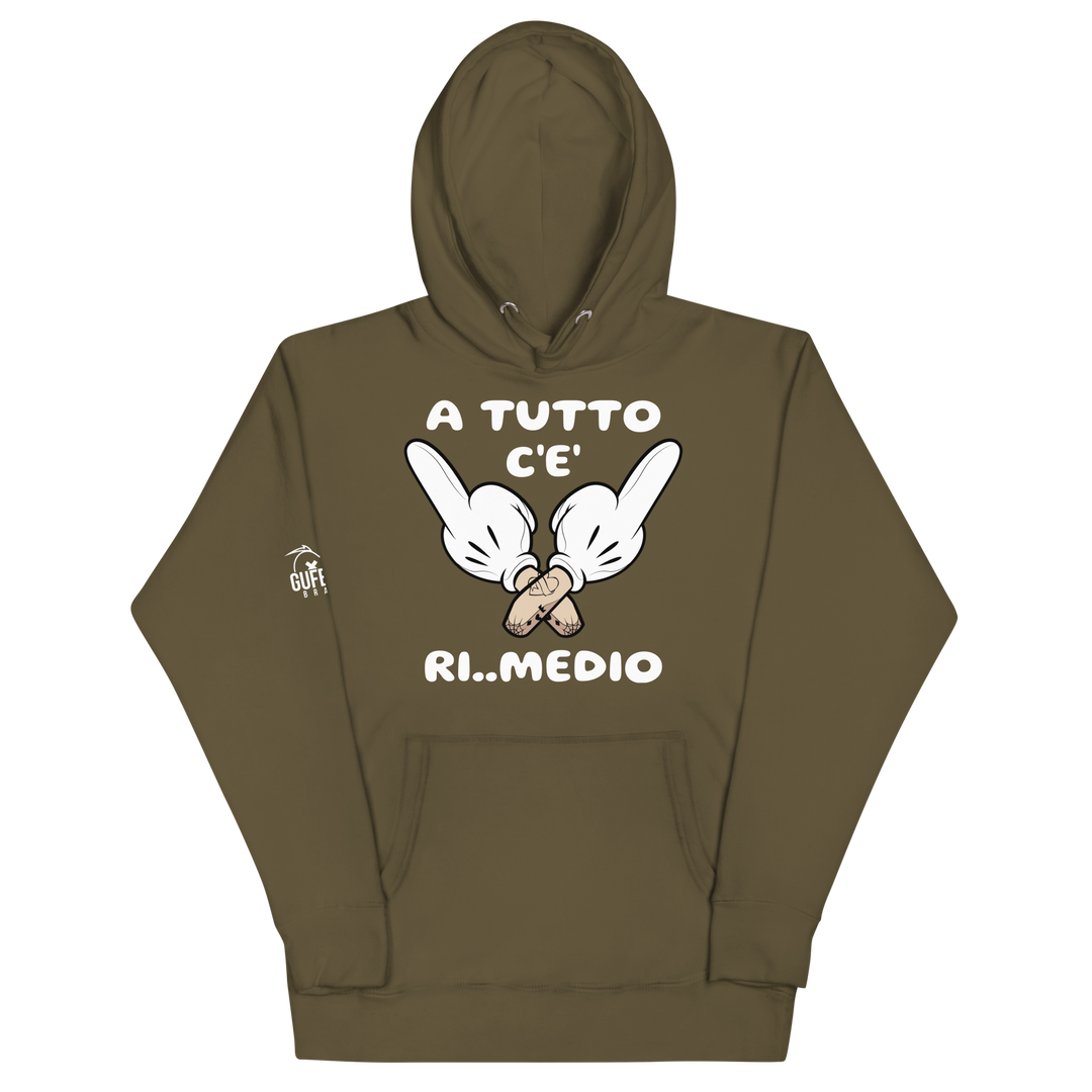 Felpa con cappuccio unisex Ri..Medio - Gufetto Brand 