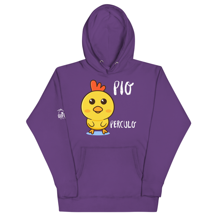 Felpa con cappuccio unisex Pio Perculo - Gufetto Brand 