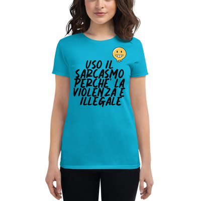 T-shirt da donna a manica corta Sarcasmo - Gufetto Brand 