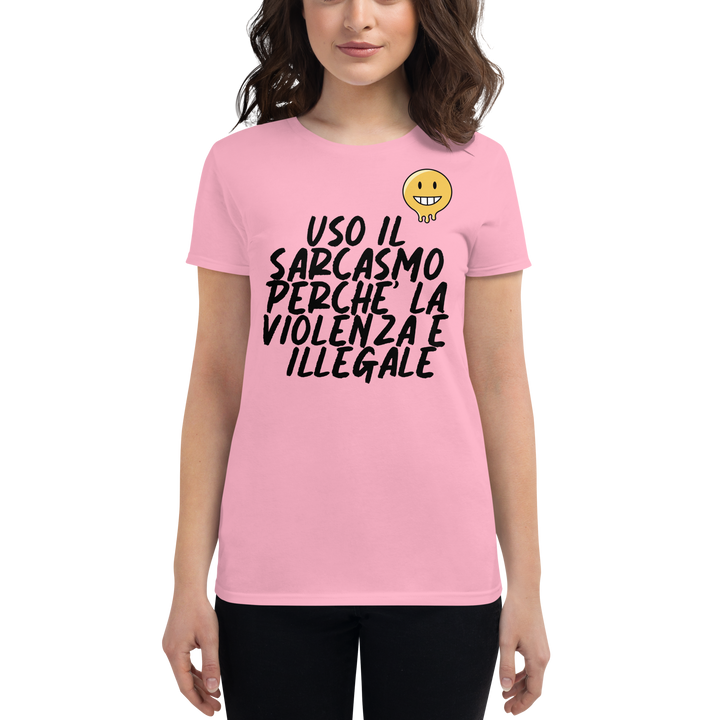 T-shirt da donna a manica corta Sarcasmo - Gufetto Brand 