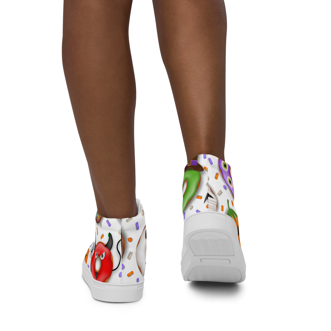 Sneakers alte in tela da donna HALLOWEEN DONUTS - Gufetto Brand 
