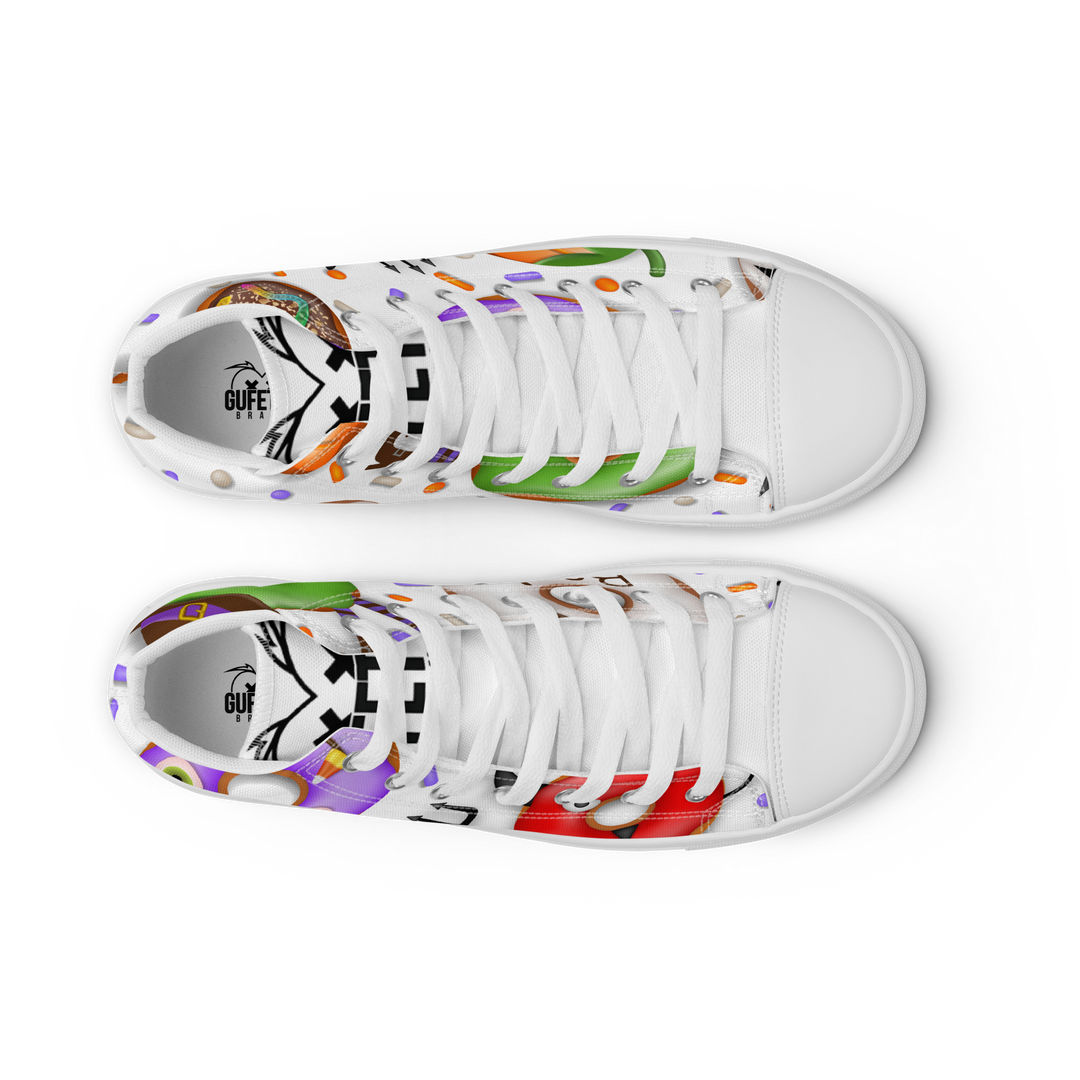 Sneakers alte in tela da donna HALLOWEEN DONUTS - Gufetto Brand 