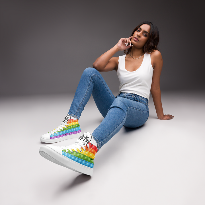 Sneakers alte in tela da donna FIDGET - Gufetto Brand 