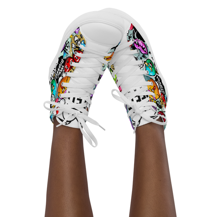 Sneakers alte in tela da donna CARTOON - Gufetto Brand 