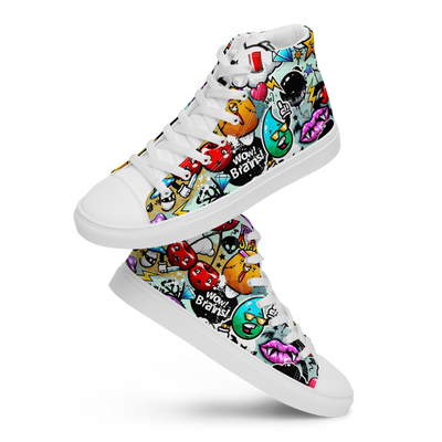 Sneakers alte in tela da donna CARTOON - Gufetto Brand 