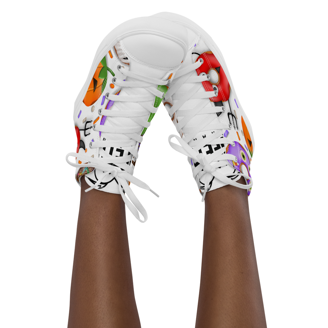 Sneakers alte in tela da donna HALLOWEEN DONUTS - Gufetto Brand 