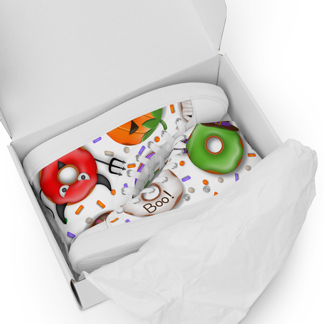 Sneakers alte in tela da donna HALLOWEEN DONUTS - Gufetto Brand 