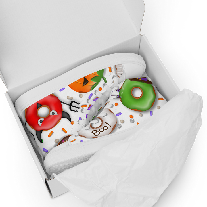 Sneakers alte in tela da donna HALLOWEEN DONUTS - Gufetto Brand 