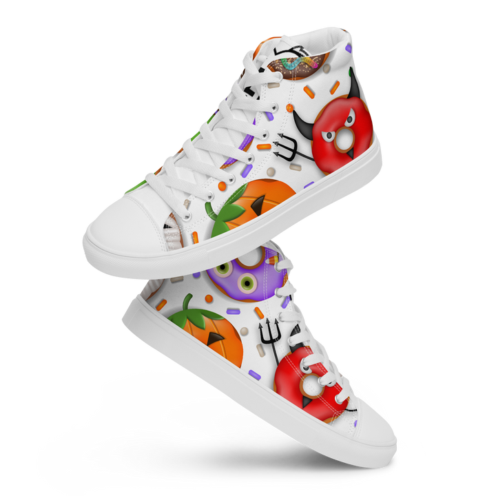 Sneakers alte in tela da donna HALLOWEEN DONUTS - Gufetto Brand 