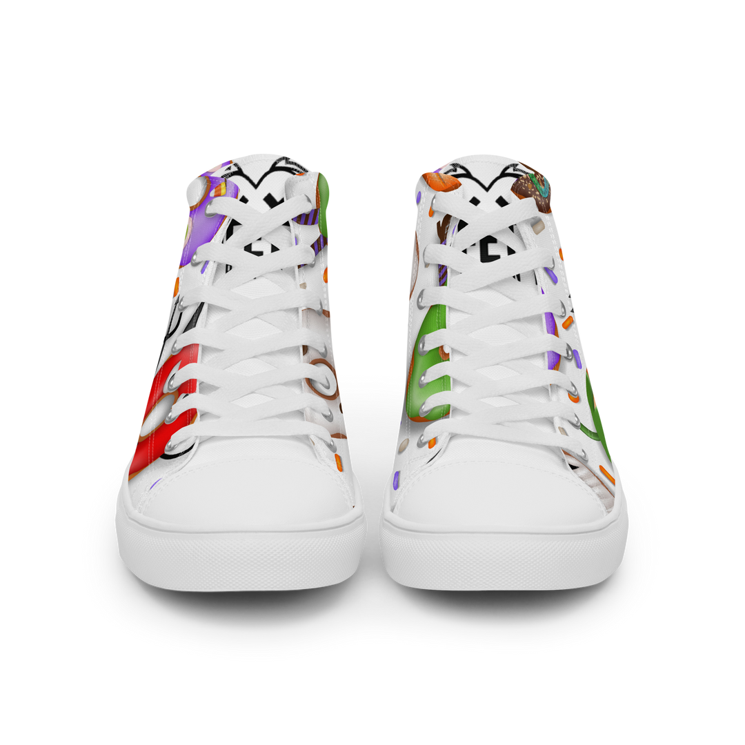 Sneakers alte in tela da donna HALLOWEEN DONUTS - Gufetto Brand 