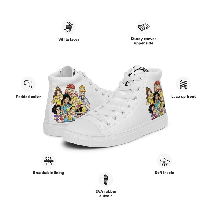 Sneakers alte in tela da donna PRINCIPESSE 2.0 Limited Edition - Gufetto Brand 