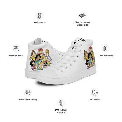 Sneakers alte in tela da donna PRINCIPESSE 2.0 Limited Edition - Gufetto Brand 