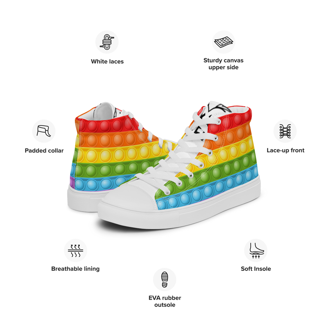 Sneakers alte in tela da donna FIDGET - Gufetto Brand 