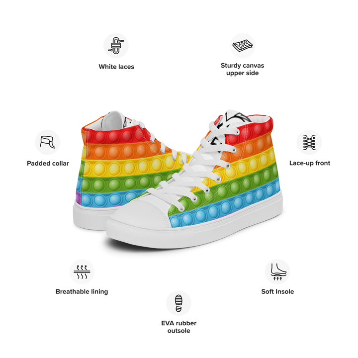 Sneakers alte in tela da donna FIDGET - Gufetto Brand 