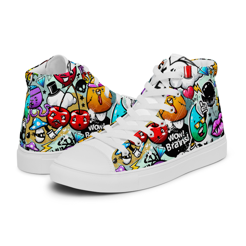 Sneakers alte in tela da donna CARTOON - Gufetto Brand 