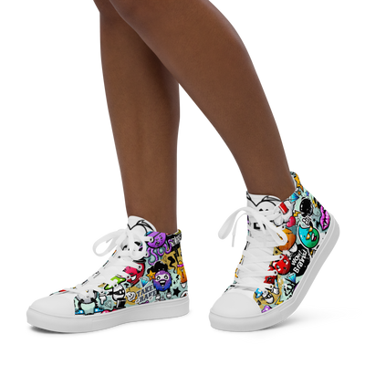 Sneakers alte in tela da donna CARTOON - Gufetto Brand 