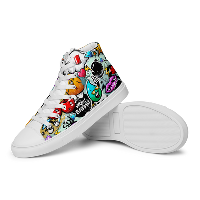 Sneakers alte in tela da donna CARTOON - Gufetto Brand 