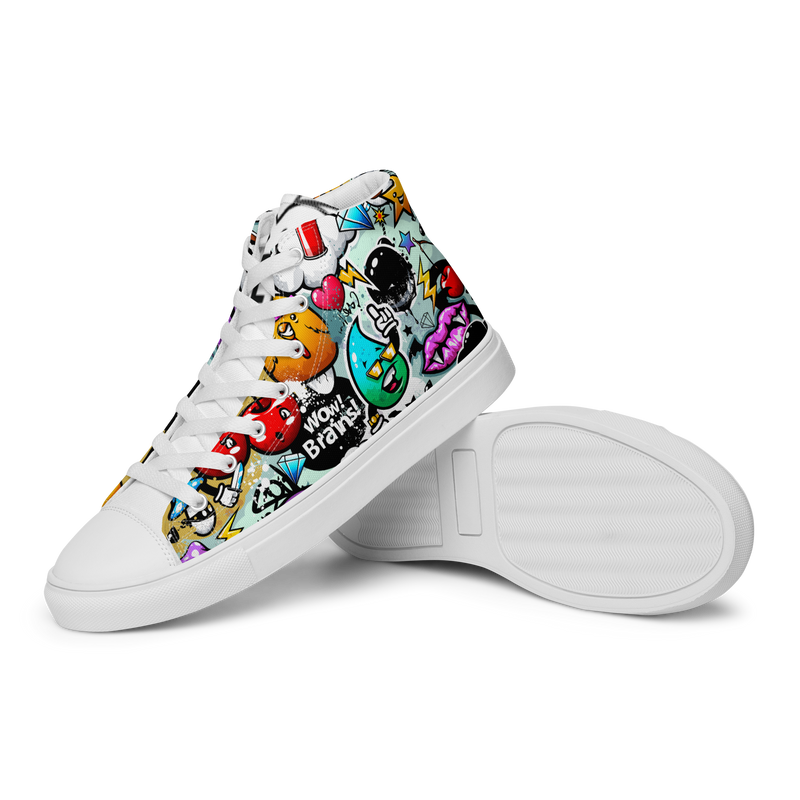 Sneakers alte in tela da donna CARTOON - Gufetto Brand 