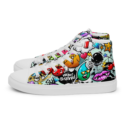 Sneakers alte in tela da donna CARTOON - Gufetto Brand 