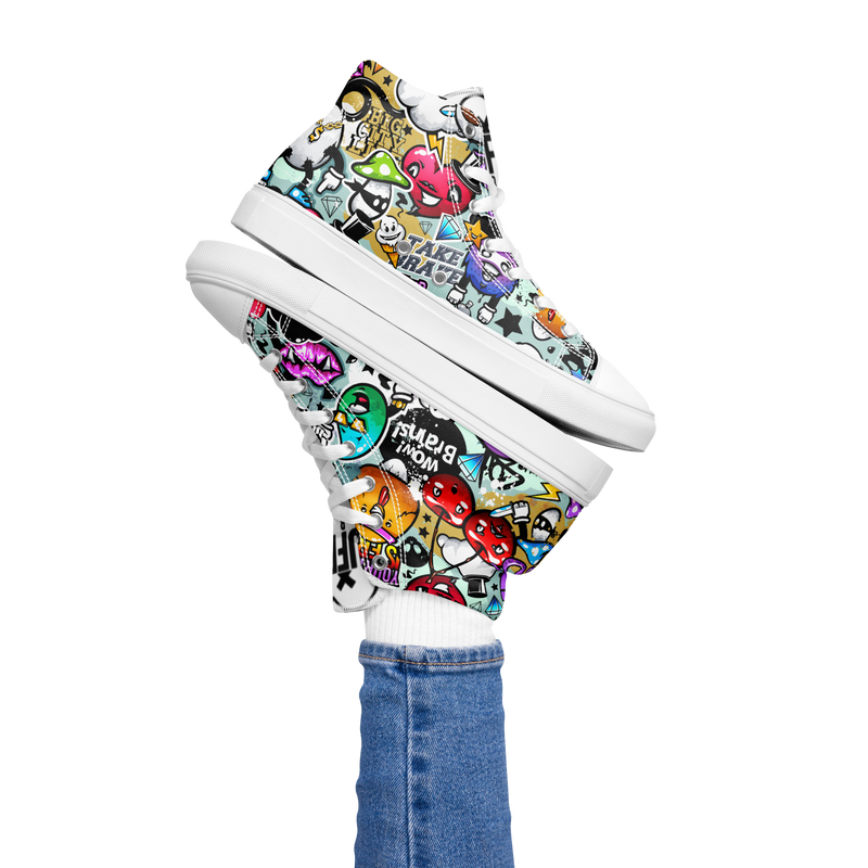 Sneakers alte in tela da donna CARTOON - Gufetto Brand 