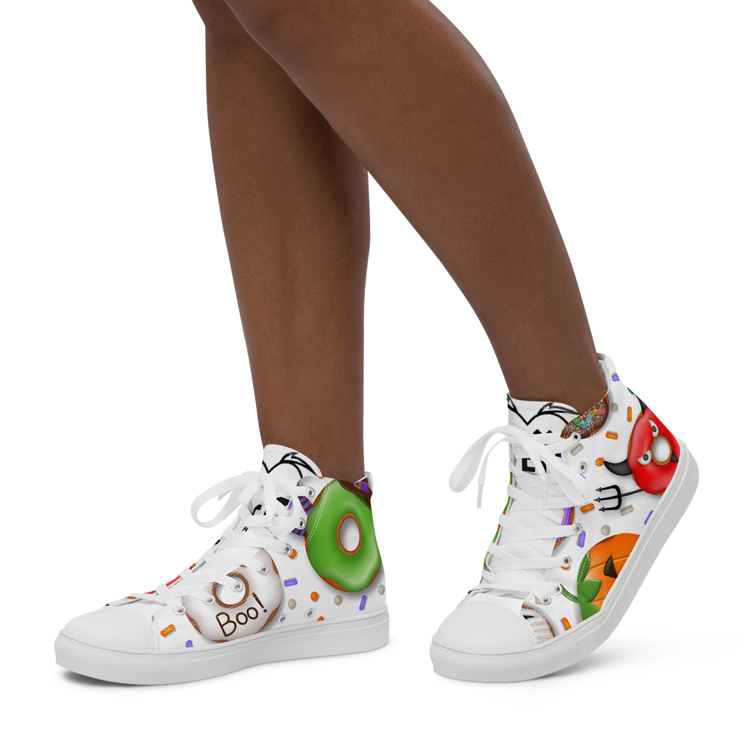 Sneakers alte in tela da donna HALLOWEEN DONUTS - Gufetto Brand 