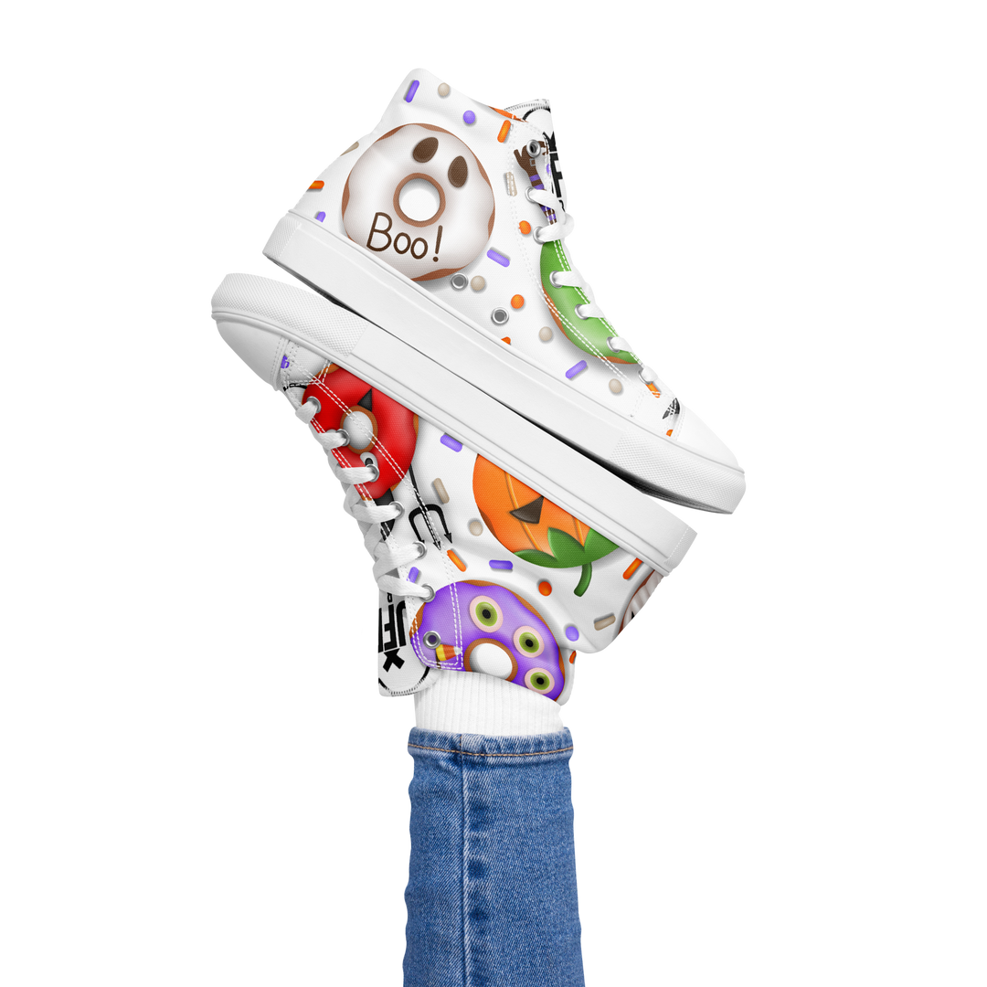 Sneakers alte in tela da donna HALLOWEEN DONUTS - Gufetto Brand 