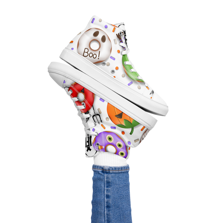 Sneakers alte in tela da donna HALLOWEEN DONUTS - Gufetto Brand 