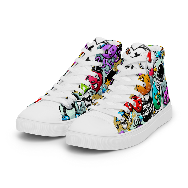 Sneakers alte in tela da donna CARTOON - Gufetto Brand 