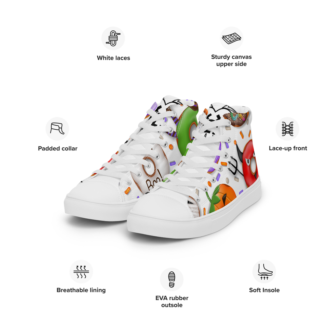 Sneakers alte in tela da donna HALLOWEEN DONUTS - Gufetto Brand 