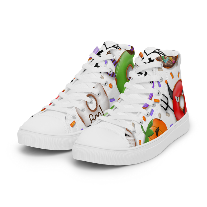 Sneakers alte in tela da donna HALLOWEEN DONUTS - Gufetto Brand 