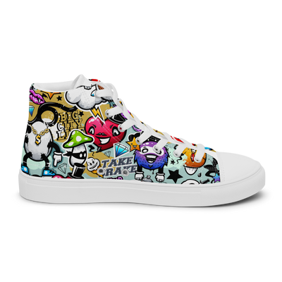 Sneakers alte in tela da donna CARTOON - Gufetto Brand 