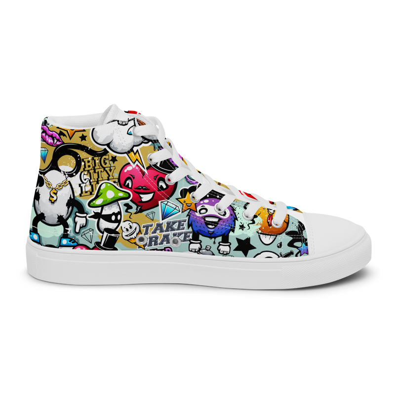 Sneakers alte in tela da donna CARTOON - Gufetto Brand 