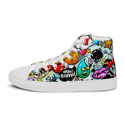 Sneakers alte in tela da donna CARTOON - Gufetto Brand 