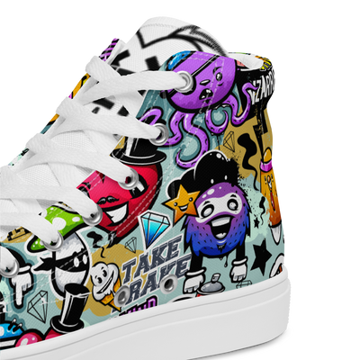 Sneakers alte in tela da donna CARTOON - Gufetto Brand 