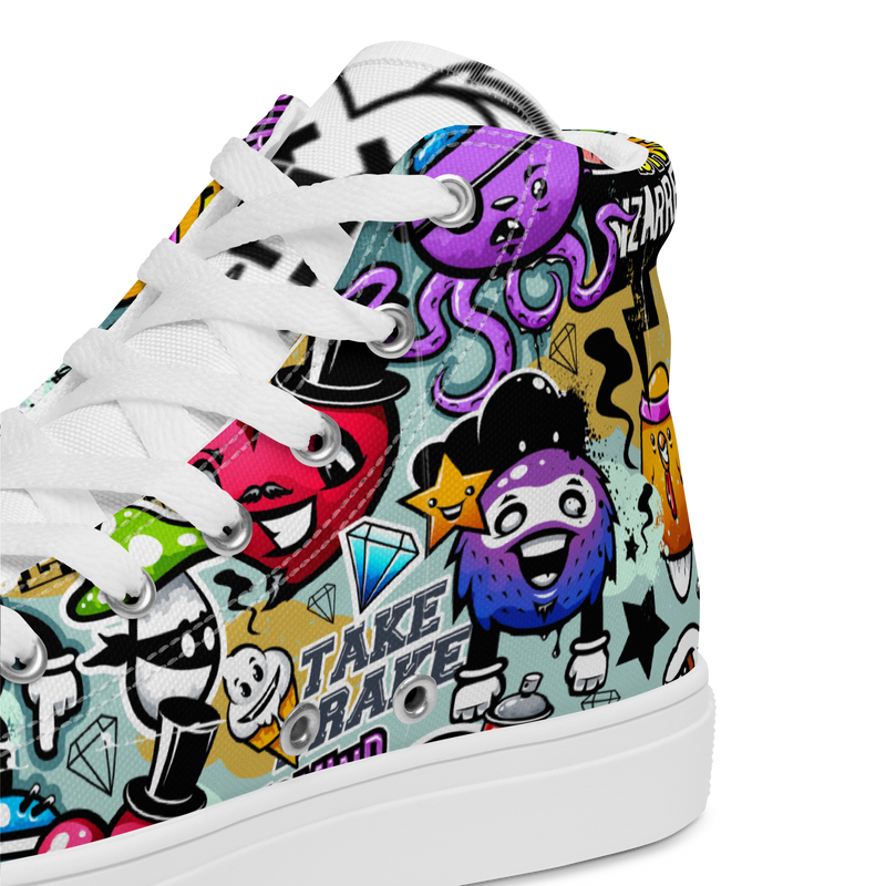 Sneakers alte in tela da donna CARTOON - Gufetto Brand 