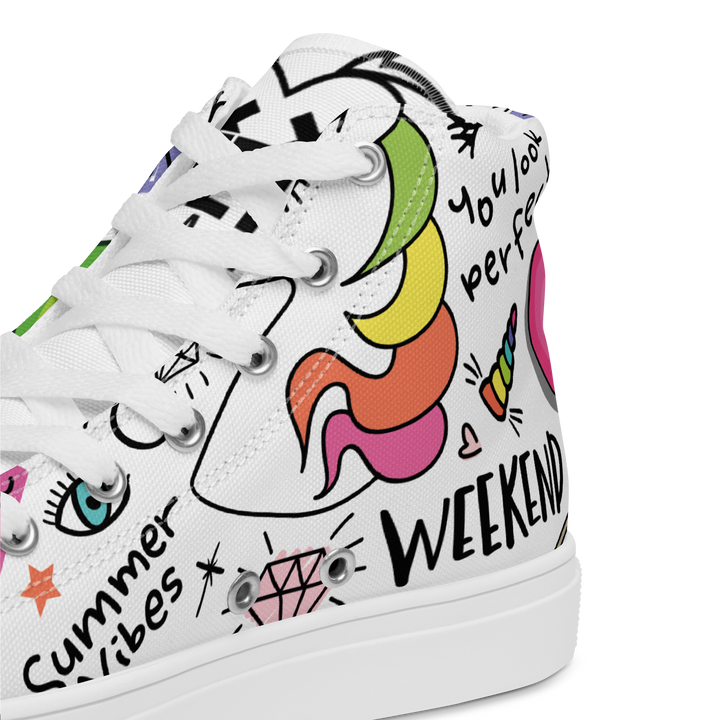 Sneakers alte in tela da donna UNICORN EDITION - Gufetto Brand 