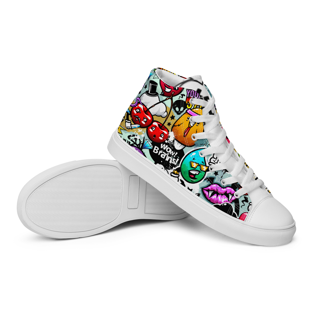 Sneakers alte in tela da donna CARTOON - Gufetto Brand 