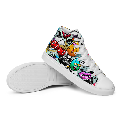 Sneakers alte in tela da donna CARTOON - Gufetto Brand 