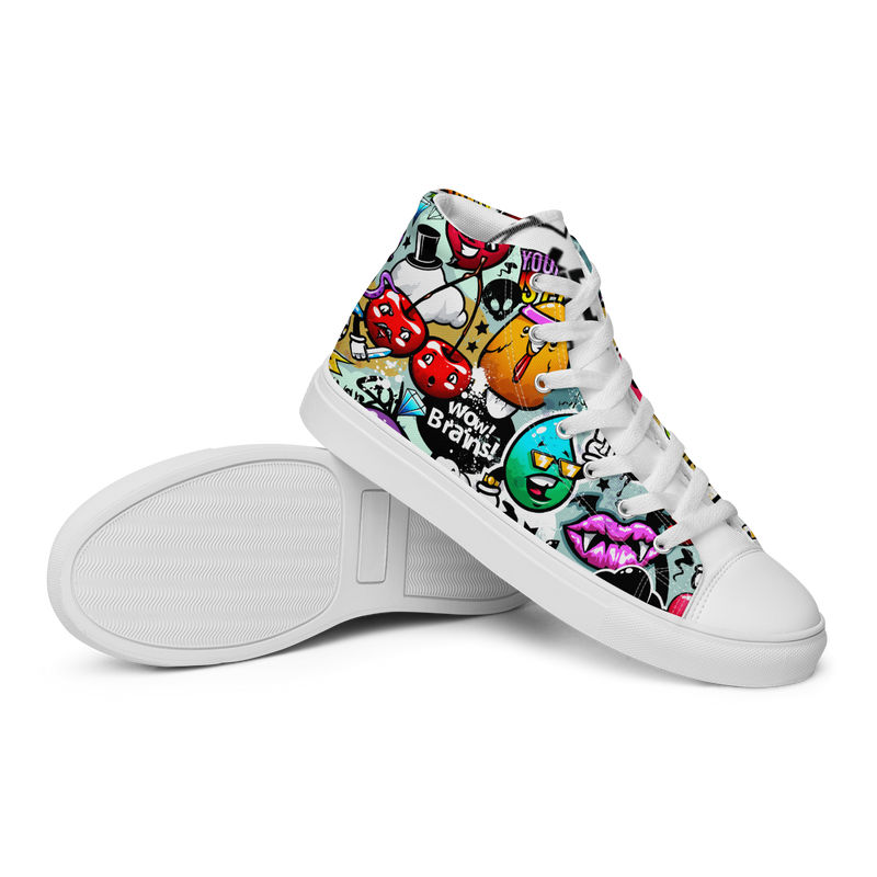 Sneakers alte in tela da donna CARTOON - Gufetto Brand 