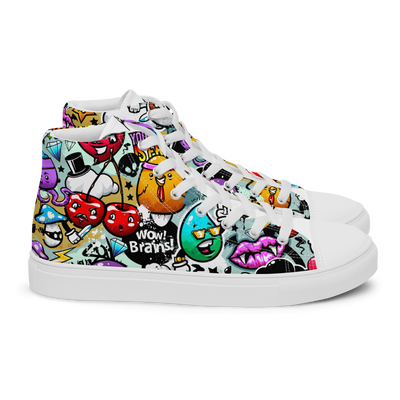 Sneakers alte in tela da donna CARTOON - Gufetto Brand 