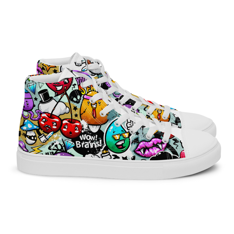 Sneakers alte in tela da donna CARTOON - Gufetto Brand 