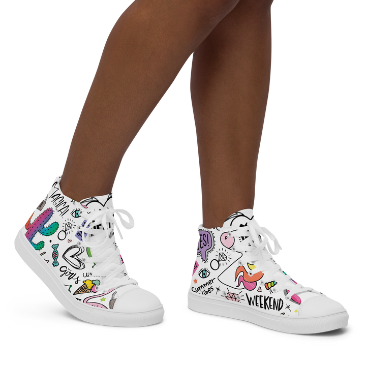 Sneakers alte in tela da donna UNICORN EDITION - Gufetto Brand 