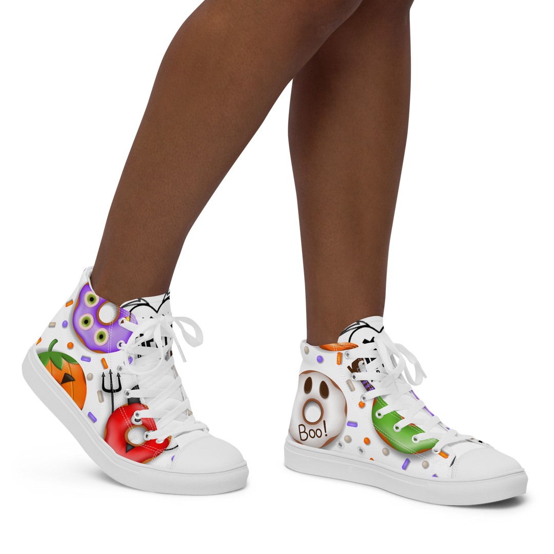 Sneakers alte in tela da donna HALLOWEEN DONUTS - Gufetto Brand 