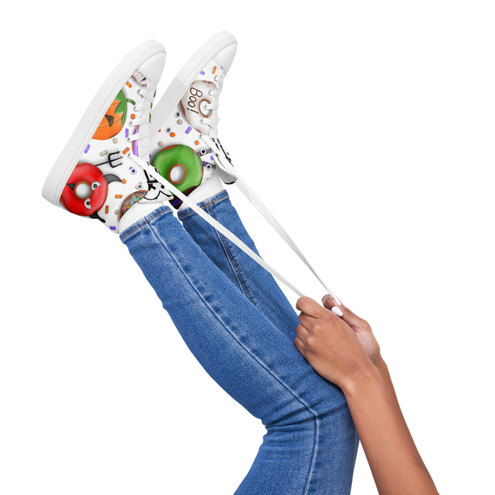 Sneakers alte in tela da donna HALLOWEEN DONUTS - Gufetto Brand 