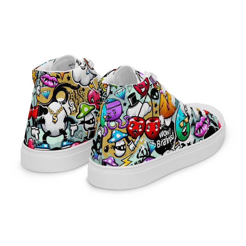 Sneakers alte in tela da donna CARTOON - Gufetto Brand 