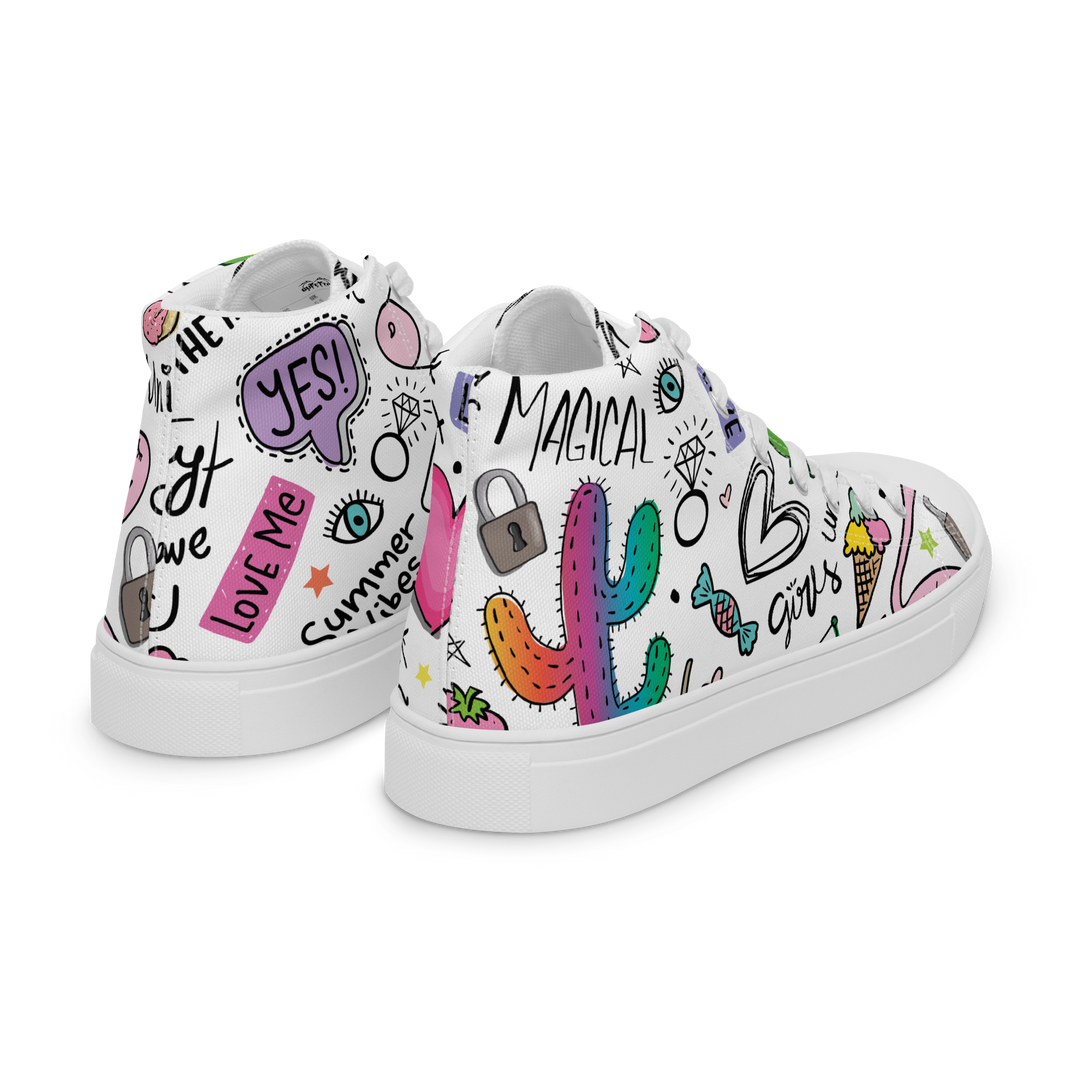 Sneakers alte in tela da donna UNICORN EDITION - Gufetto Brand 